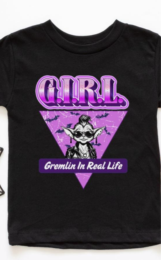 Gremlin Purple Bat Kids' T-Shirt | Spooky Streetwear for Little G.I.R.L.s