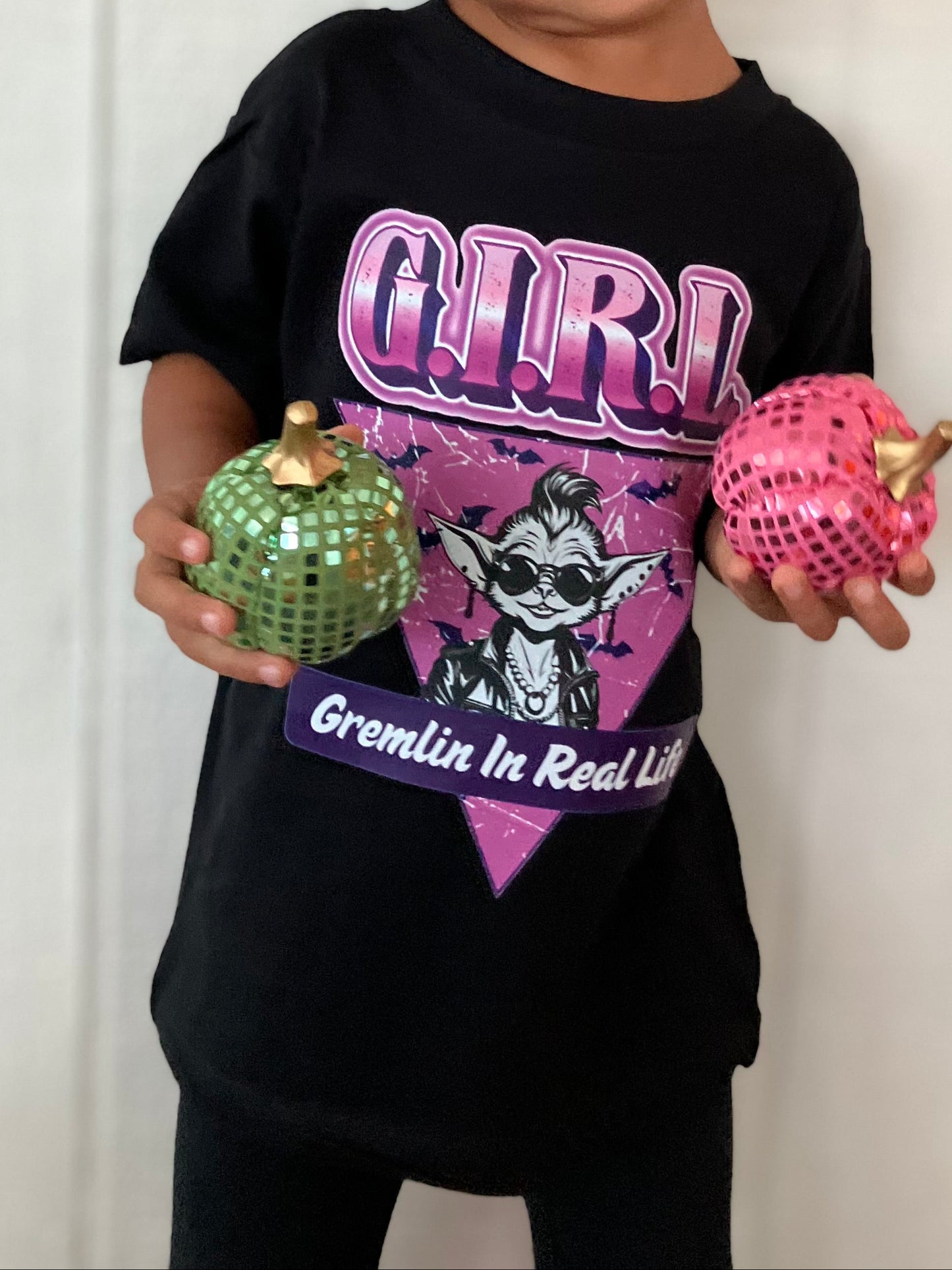 Gremlin Purple Bat Kids' T-Shirt | Spooky Streetwear for Little G.I.R.L.s