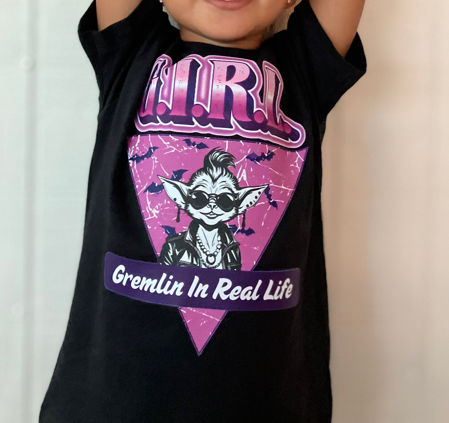 Gremlin Purple Bat Kids' T-Shirt | Spooky Streetwear for Little G.I.R.L.s