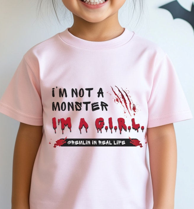 Embrace Your Inner Gremlin: Stylish 'I'm Not A Monster' Shirt- Toddler/Youth sizes